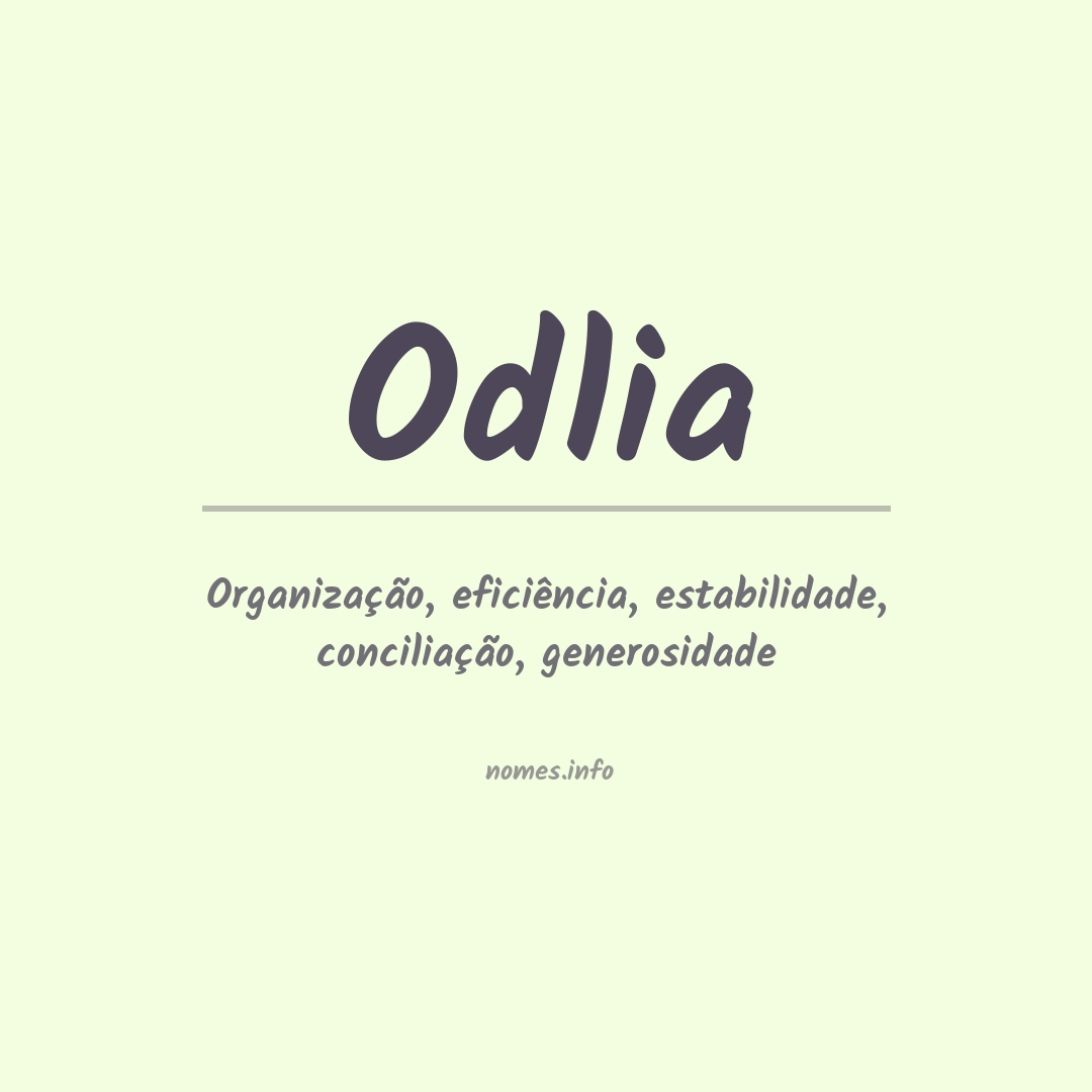 Significado do nome Odlia