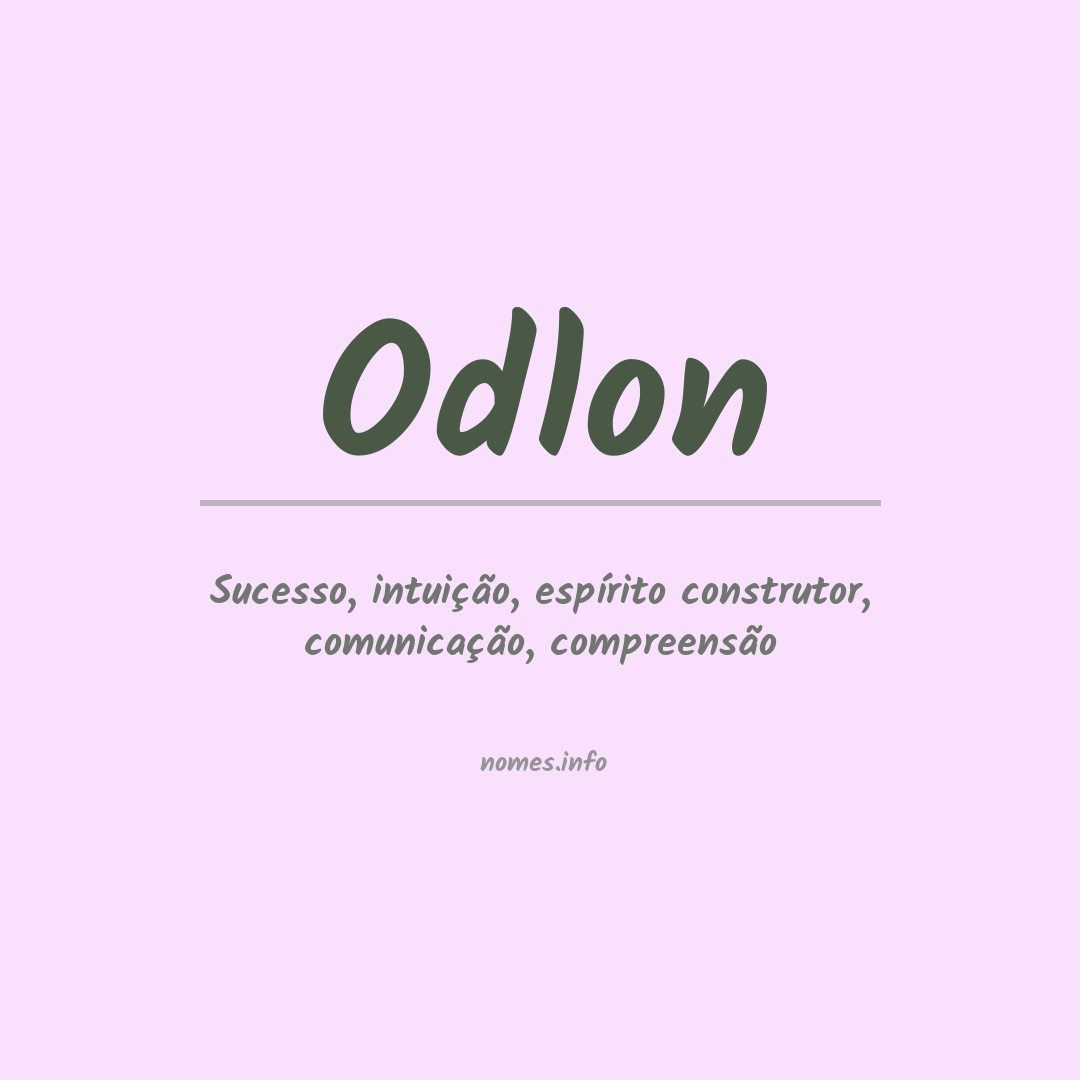 Significado do nome Odlon