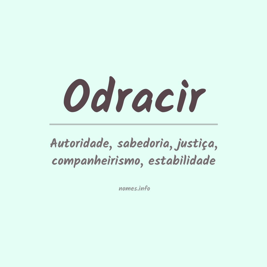 Significado do nome Odracir