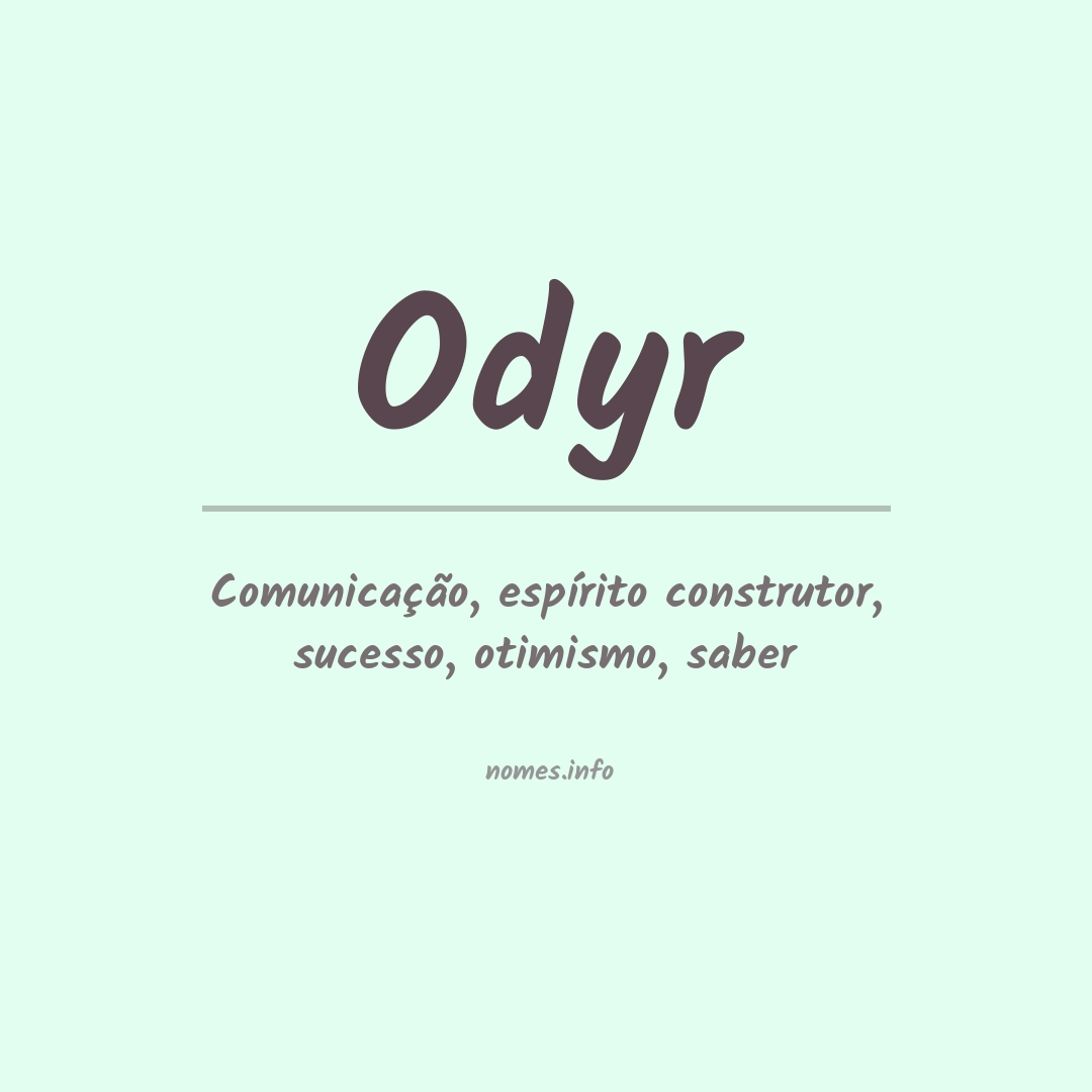 Significado do nome Odyr