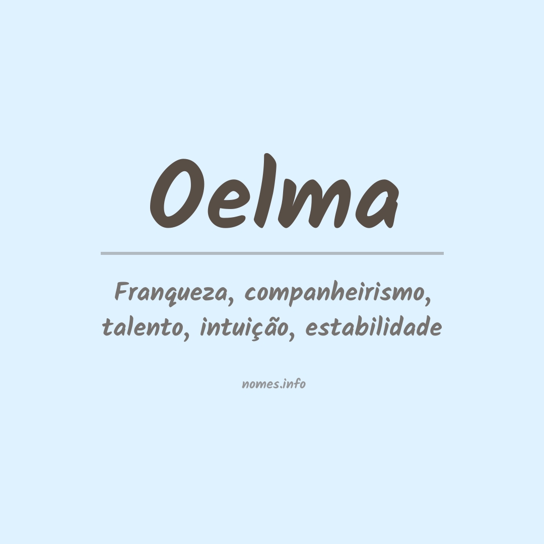 Significado do nome Oelma