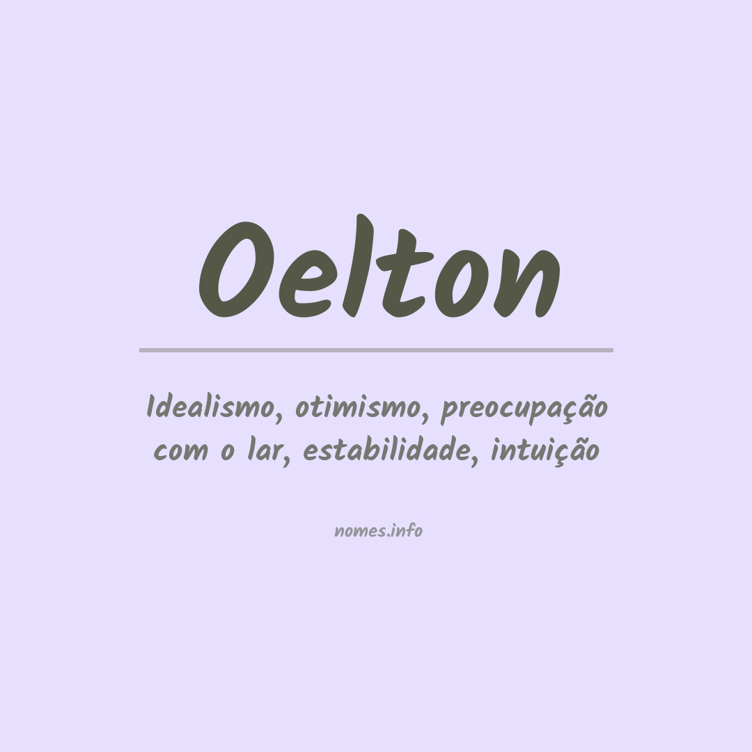 Significado do nome Oelton