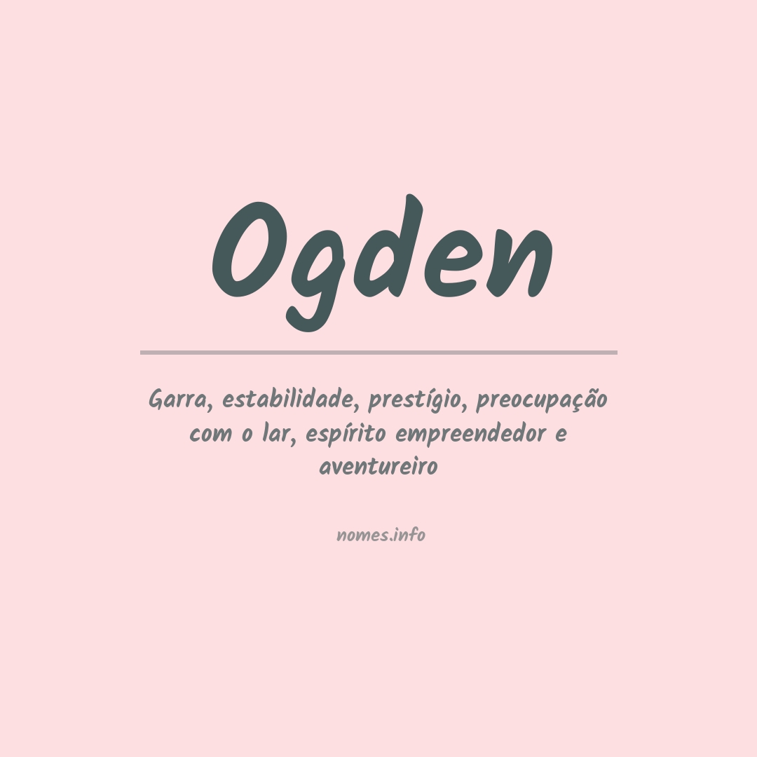 Significado do nome Ogden