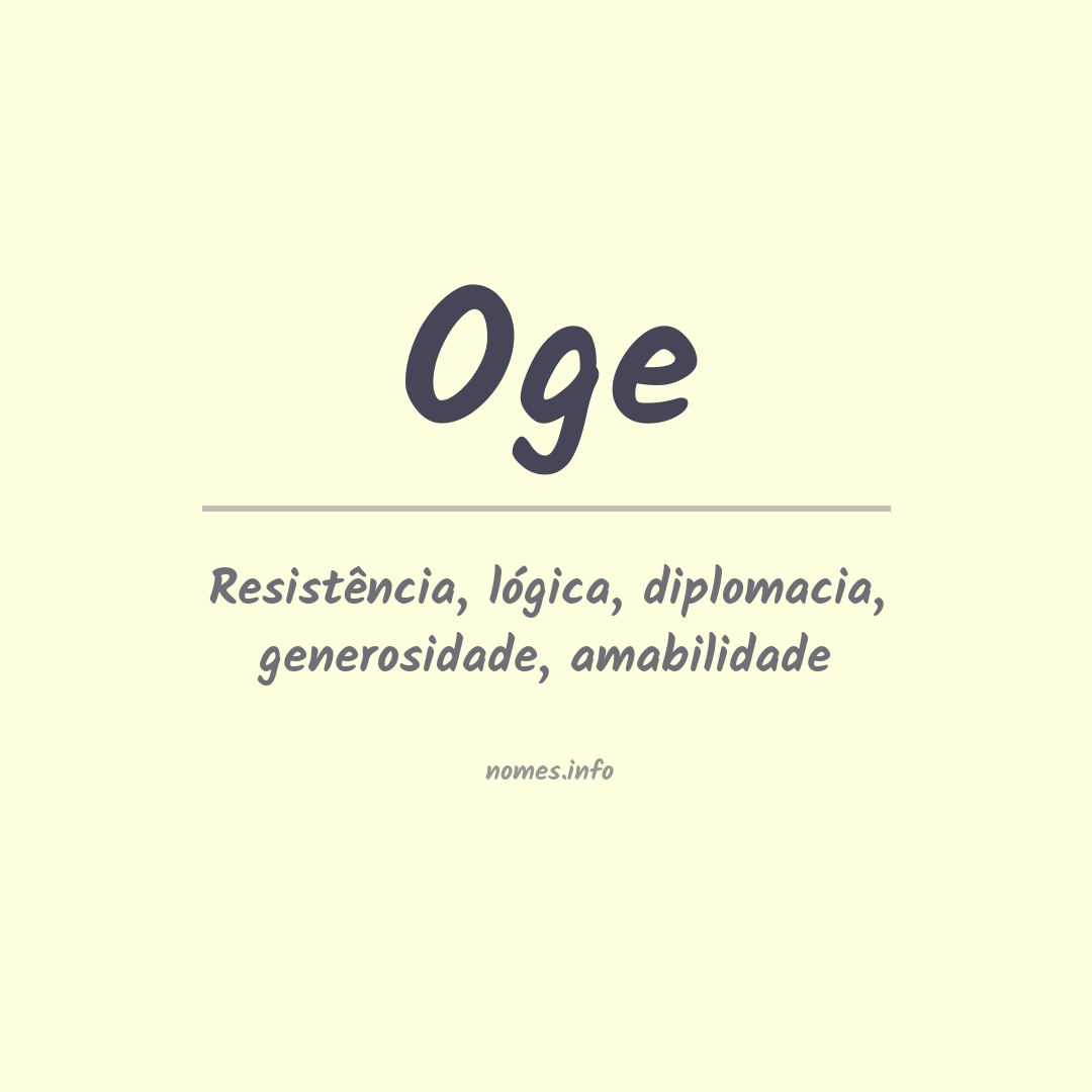 Significado do nome Oge