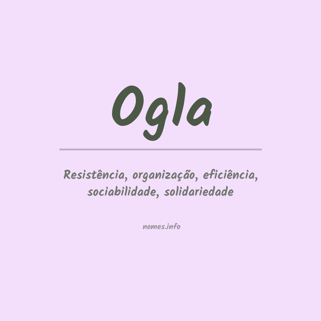 Significado do nome Ogla