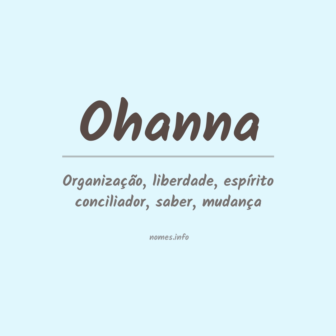 Significado do nome Ohanna