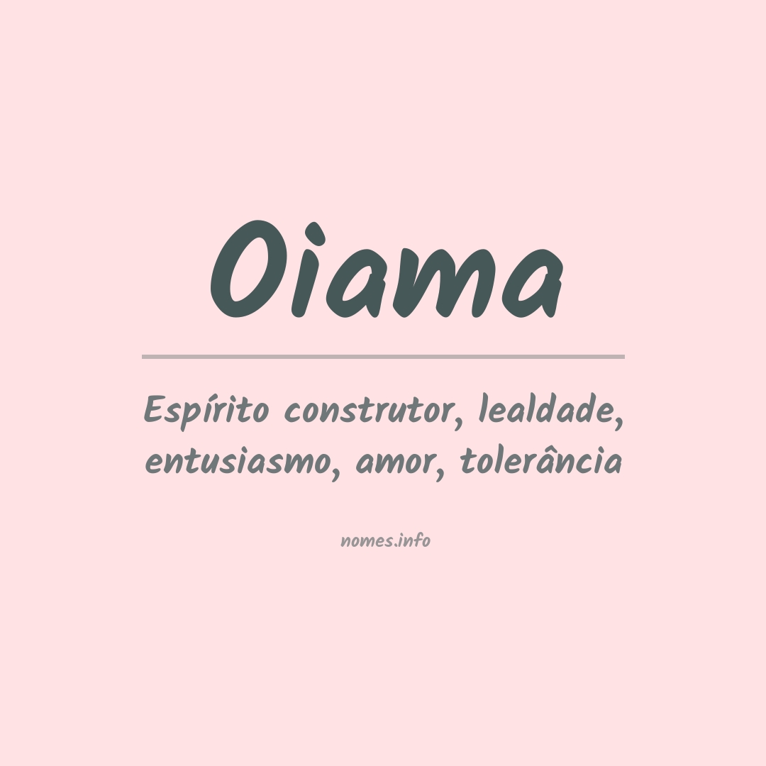Significado do nome Oiama