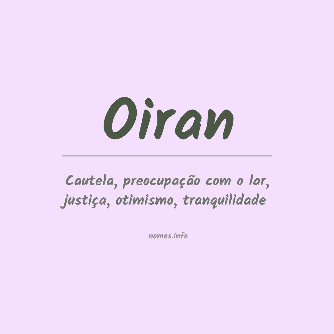 Significado do nome Oiran