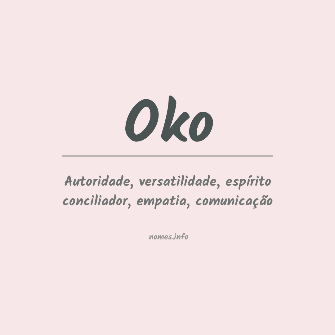Significado do nome Oko