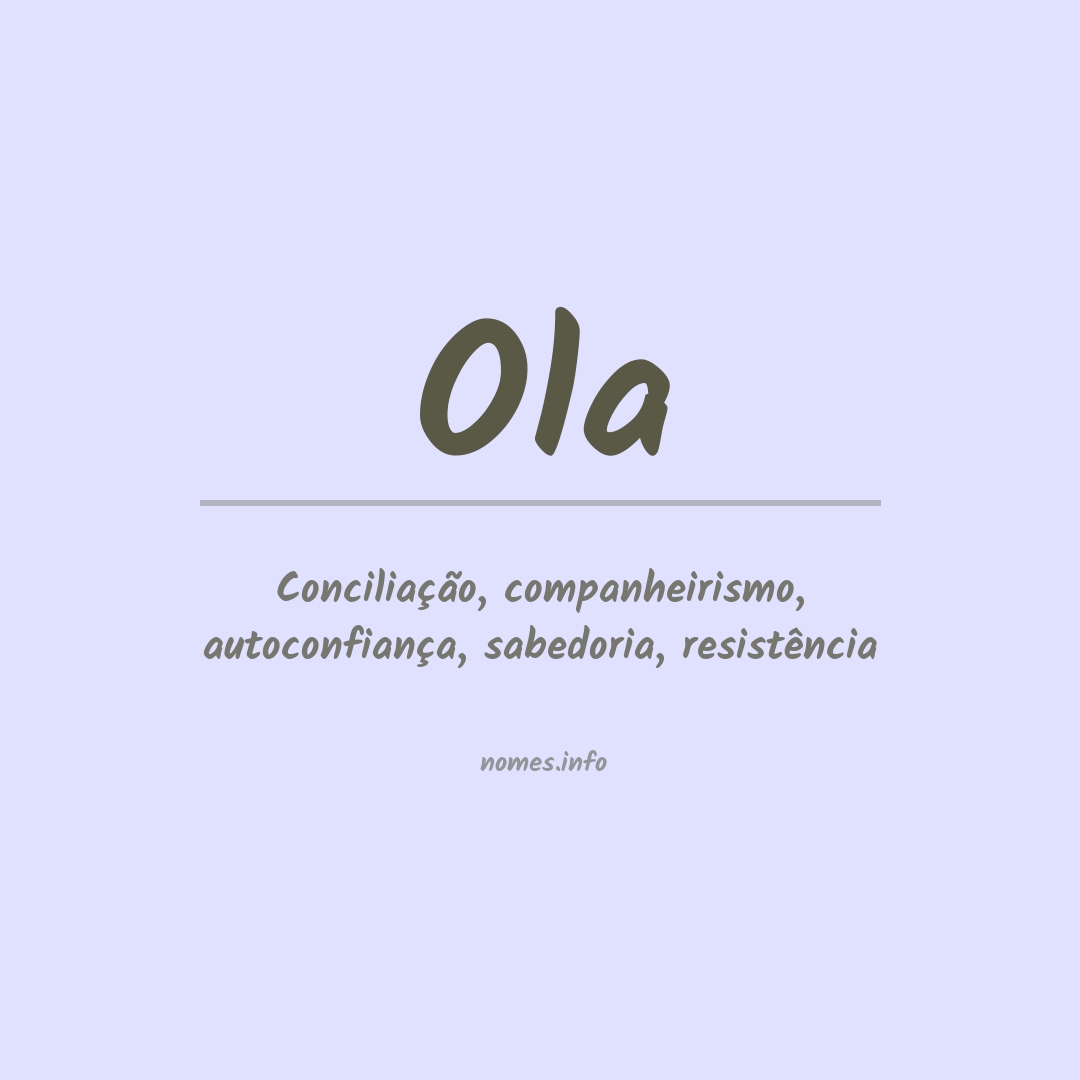 Significado do nome Ola