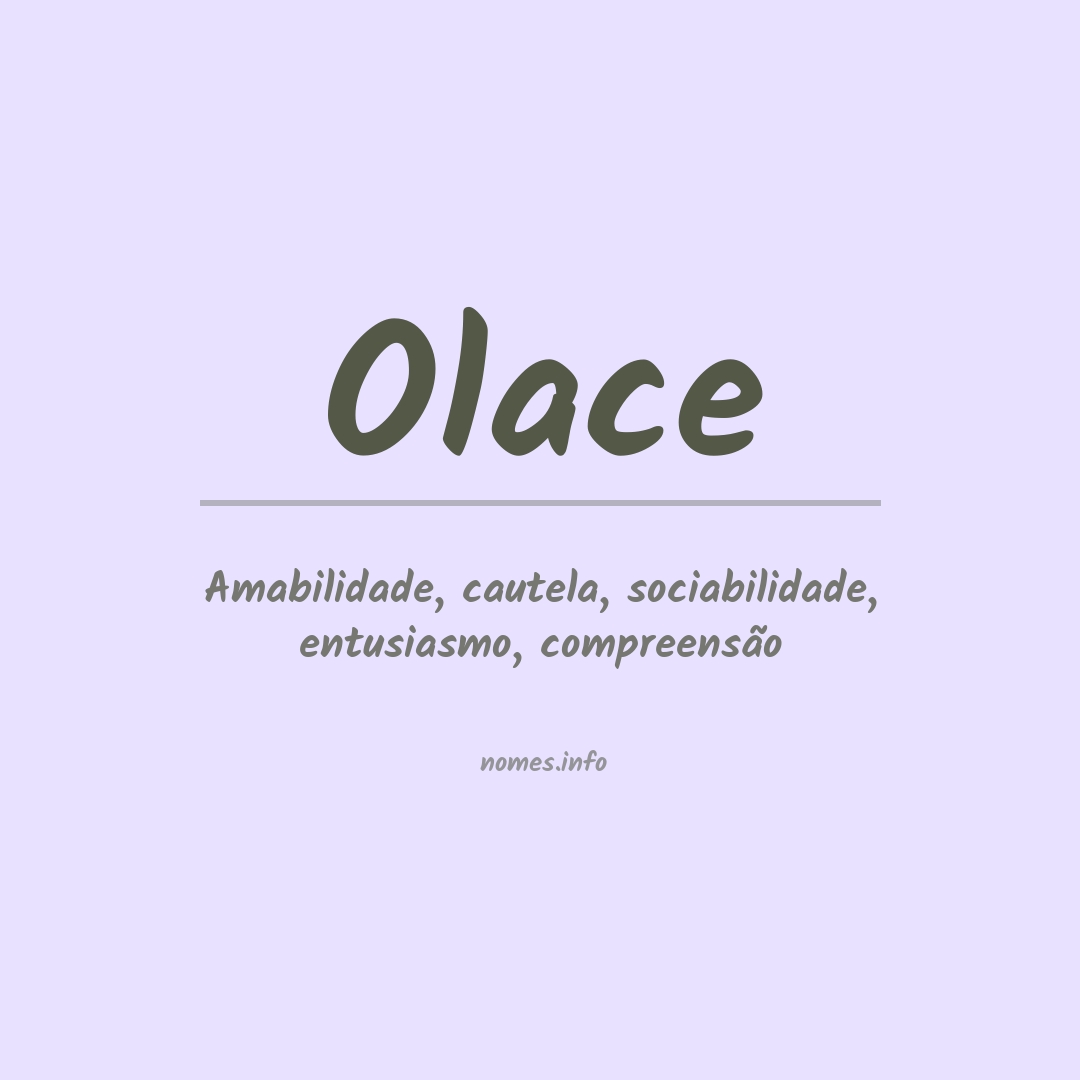Significado do nome Olace