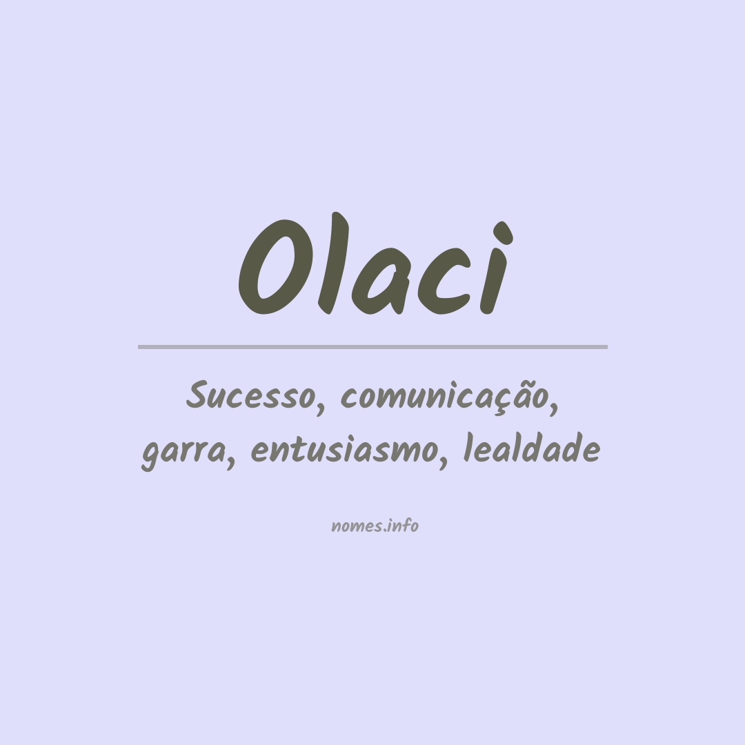 Significado do nome Olaci