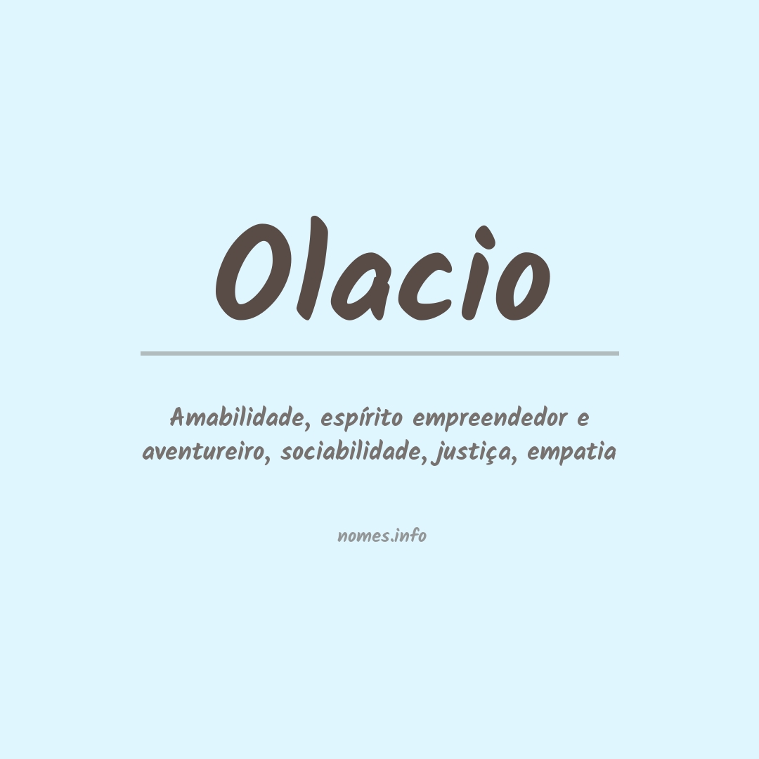 Significado do nome Olacio