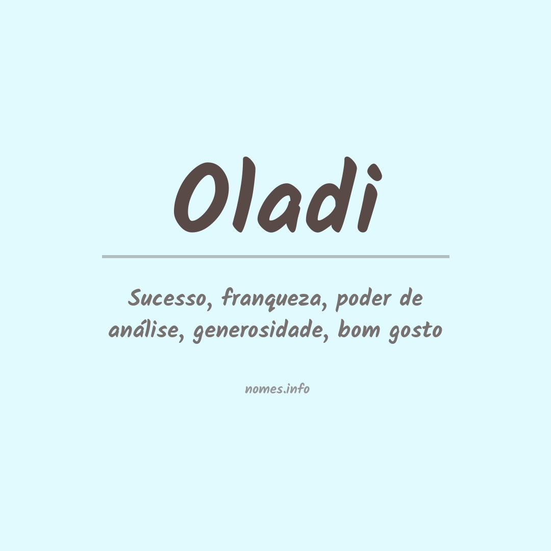 Significado do nome Oladi