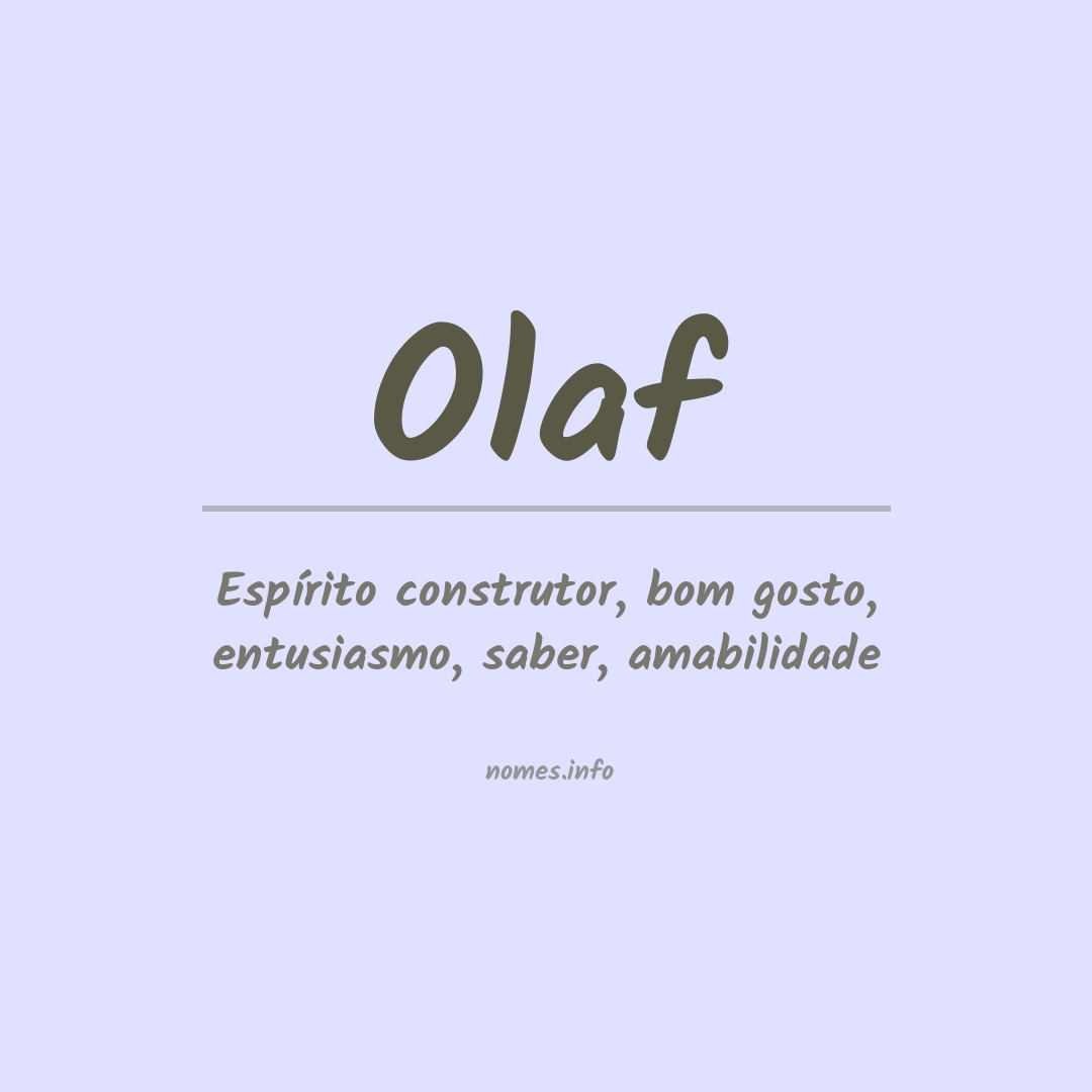 Significado do nome Olaf