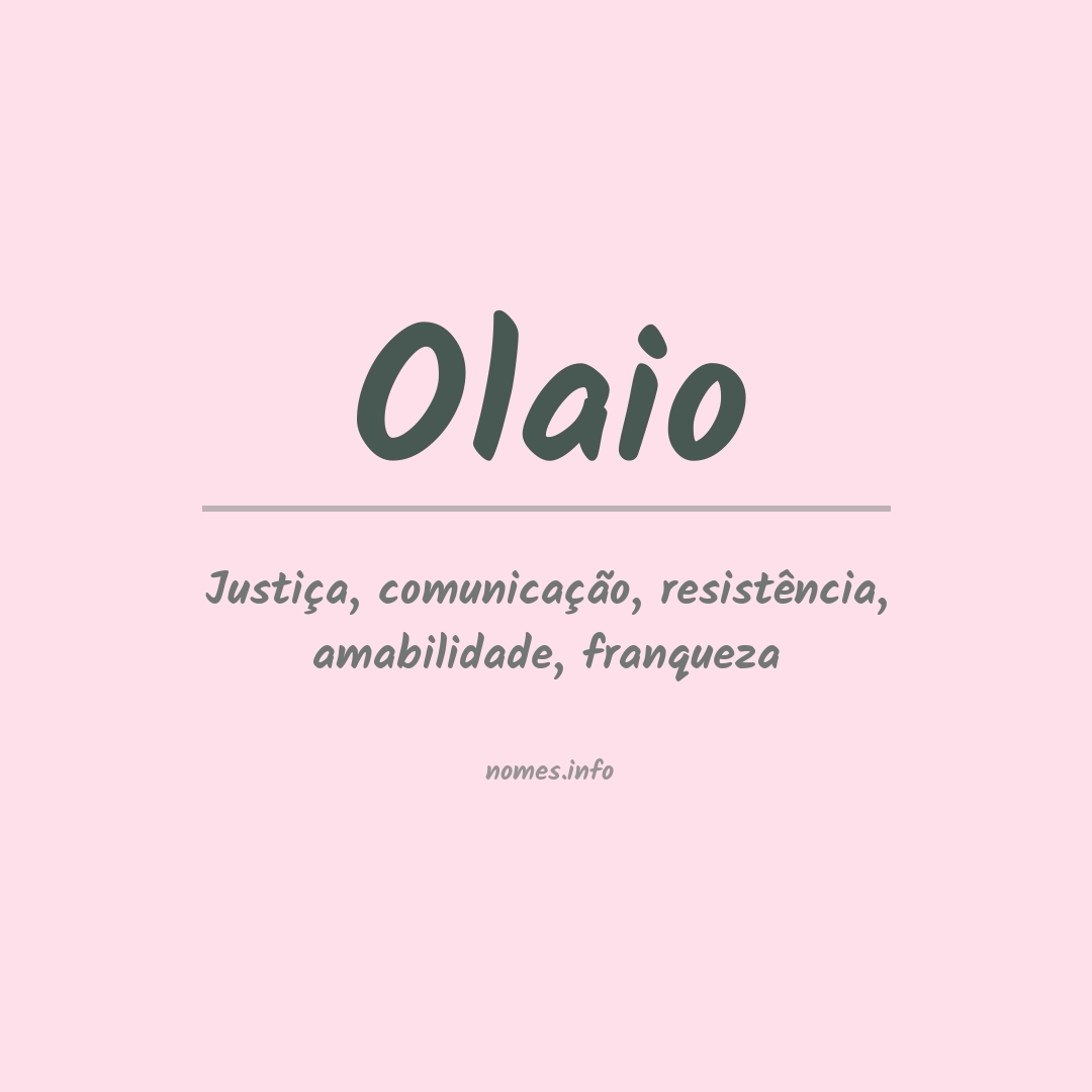 Significado do nome Olaio