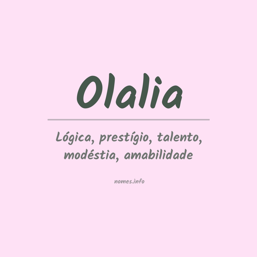 Significado do nome Olalia