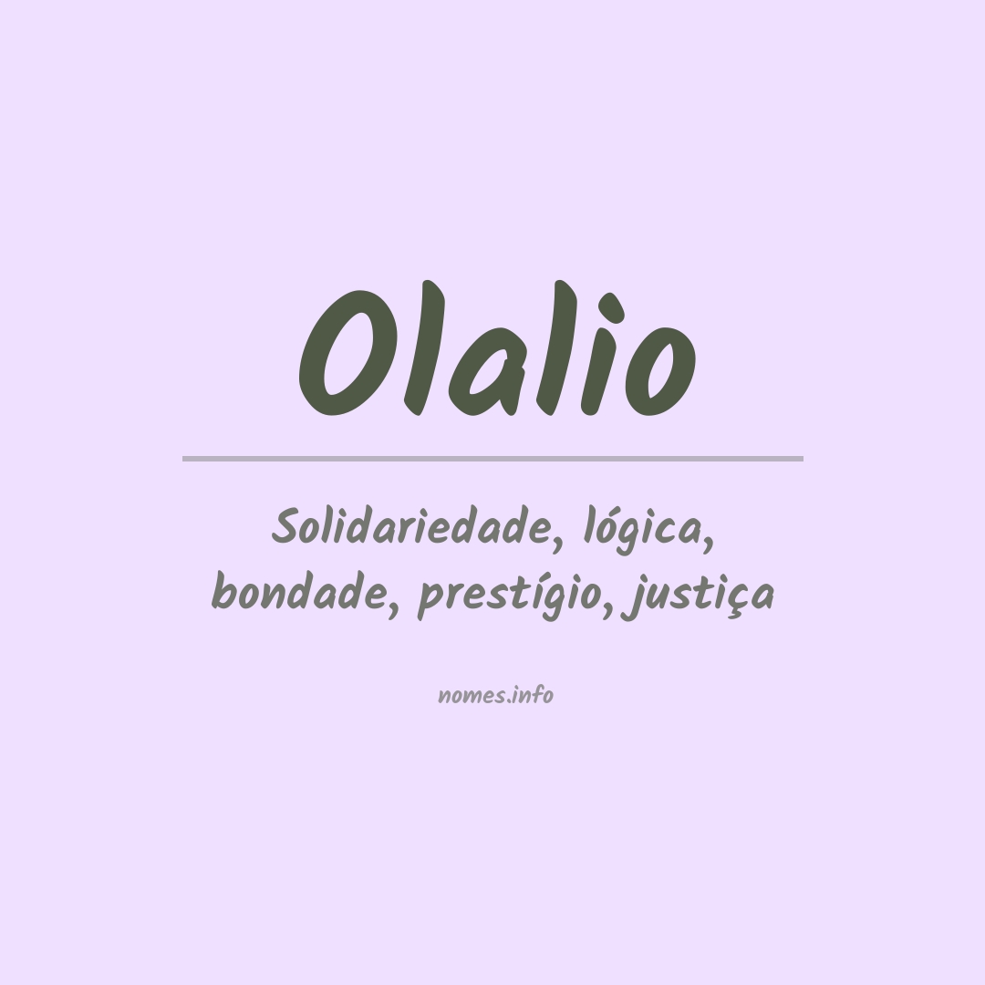 Significado do nome Olalio