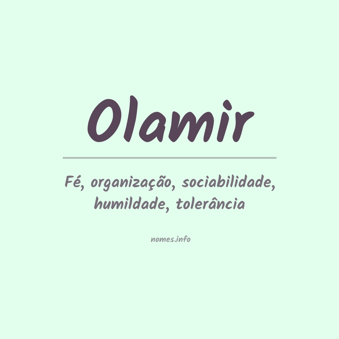 Significado do nome Olamir
