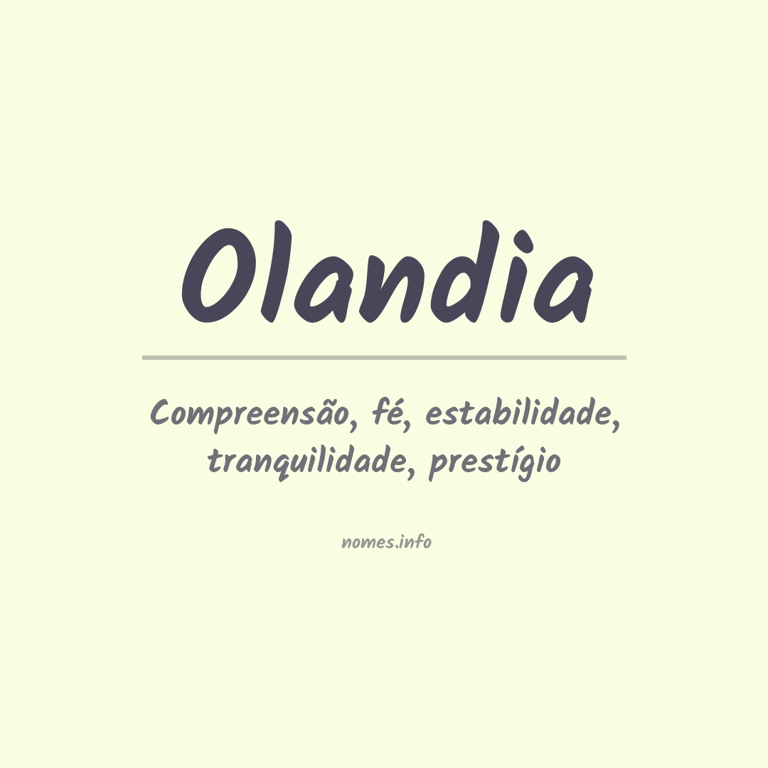 Significado do nome Olandia