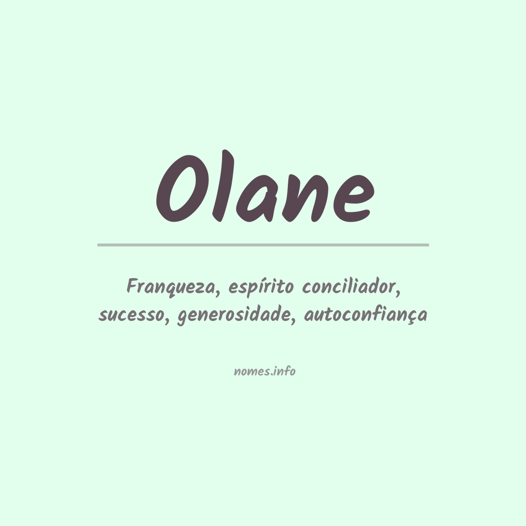 Significado do nome Olane