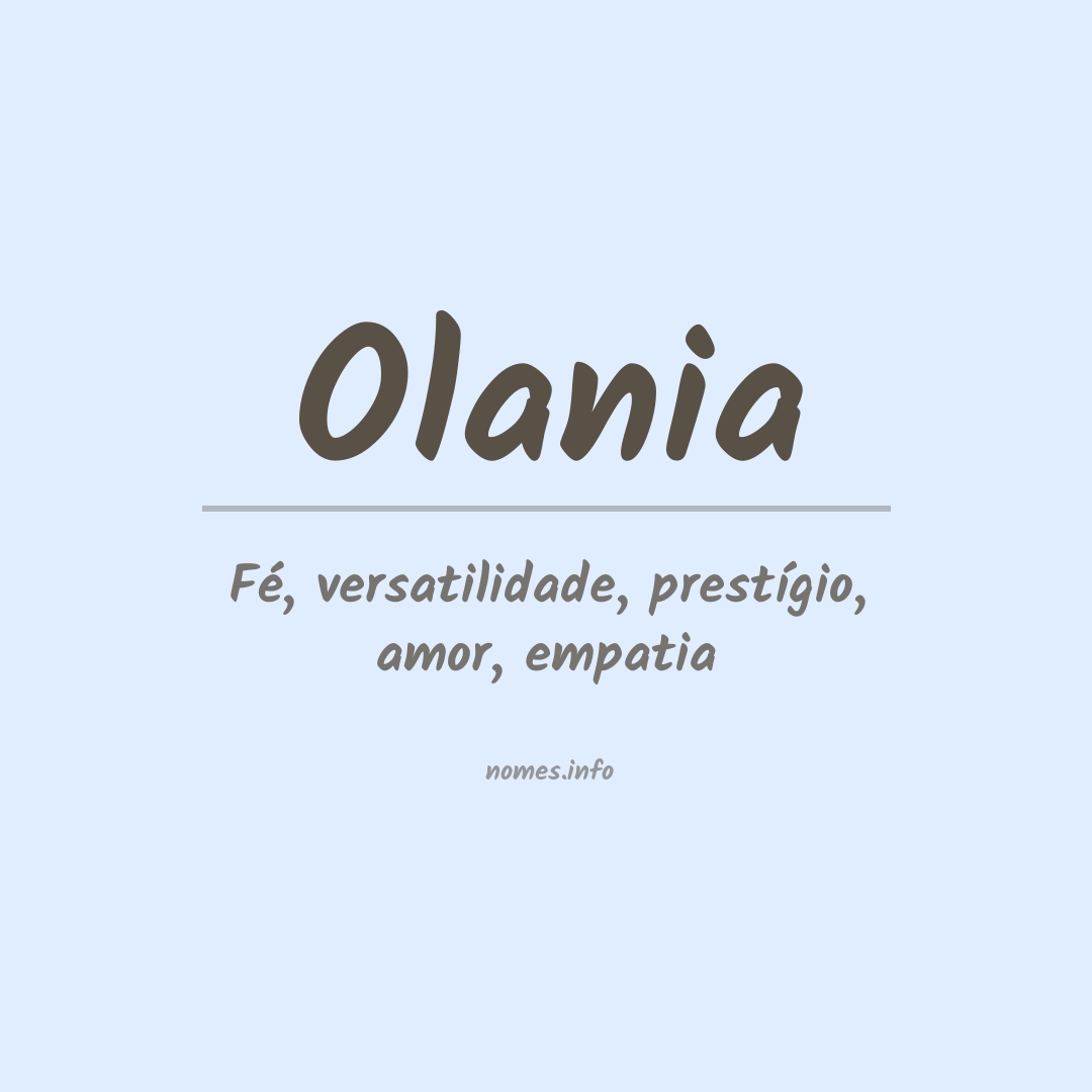 Significado do nome Olania