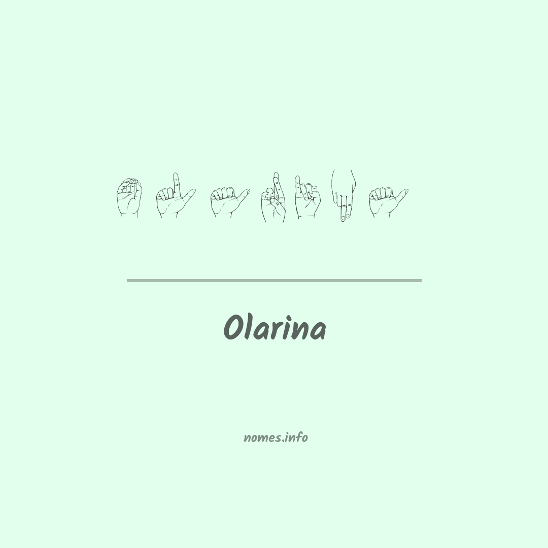 Olarina em Libras