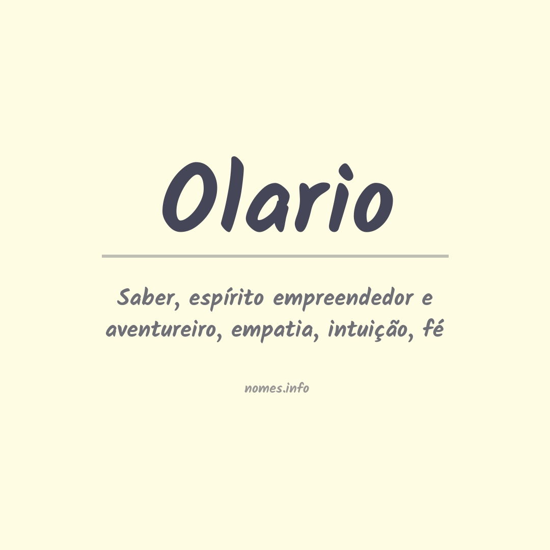 Significado do nome Olario
