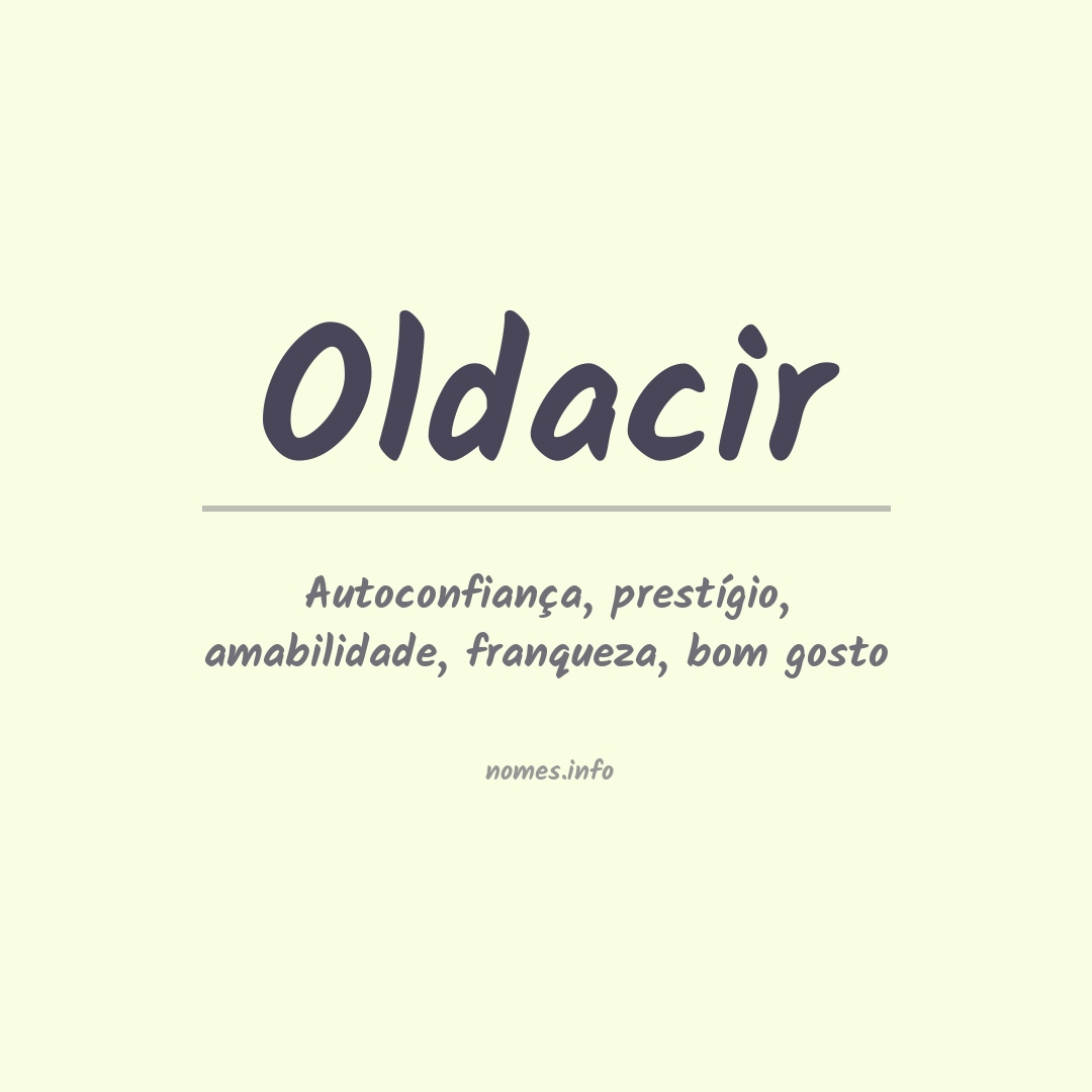 Significado do nome Oldacir