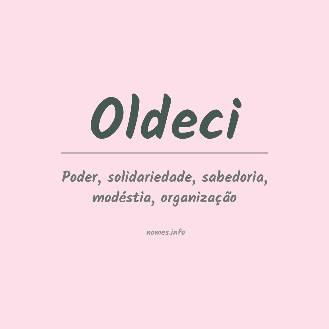 Significado do nome Oldeci