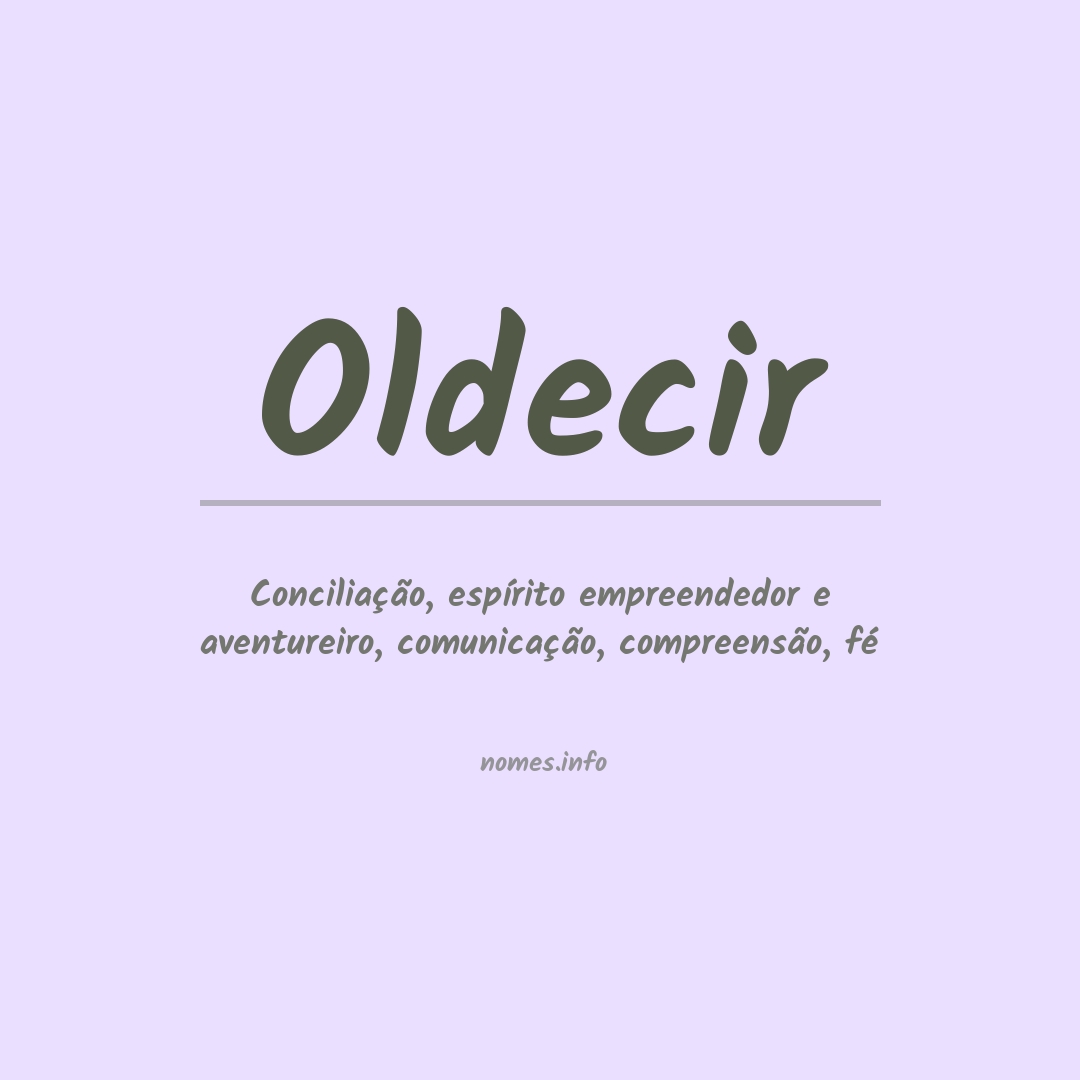 Significado do nome Oldecir