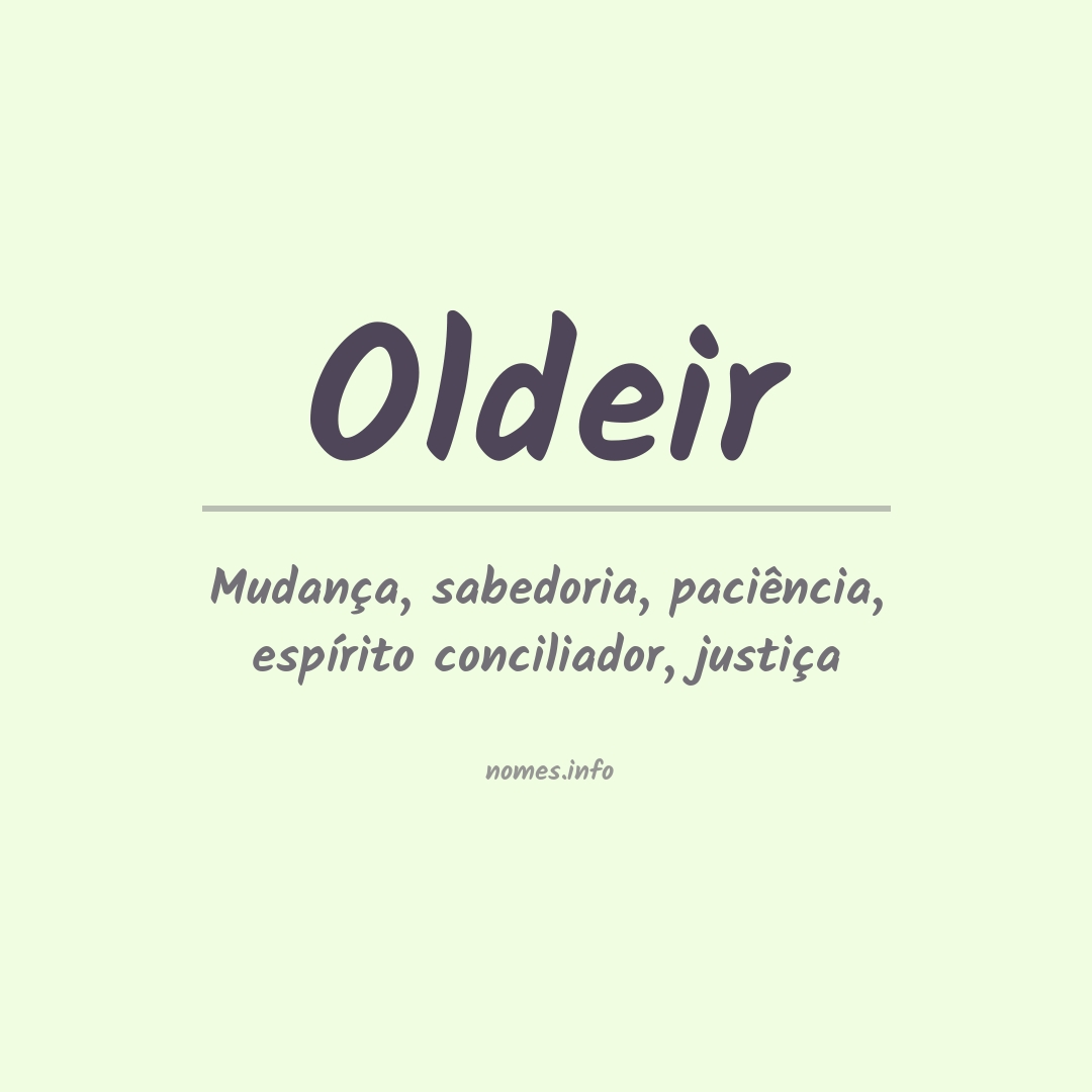 Significado do nome Oldeir