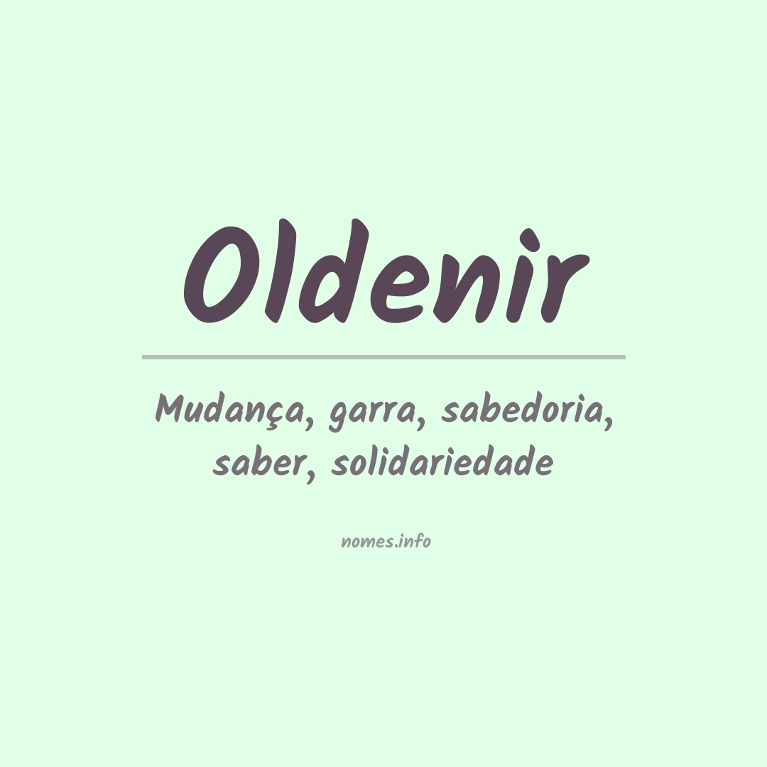Significado do nome Oldenir