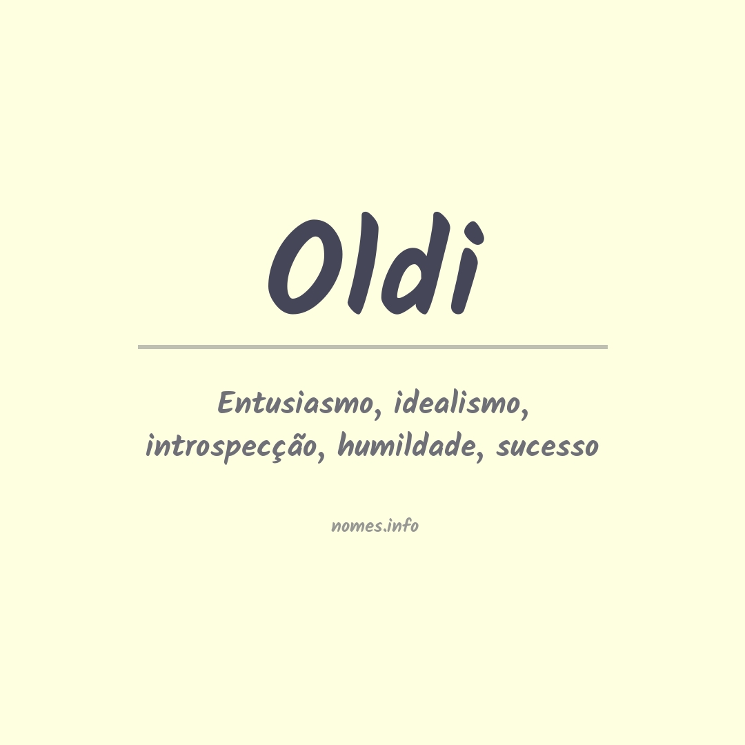 Significado do nome Oldi