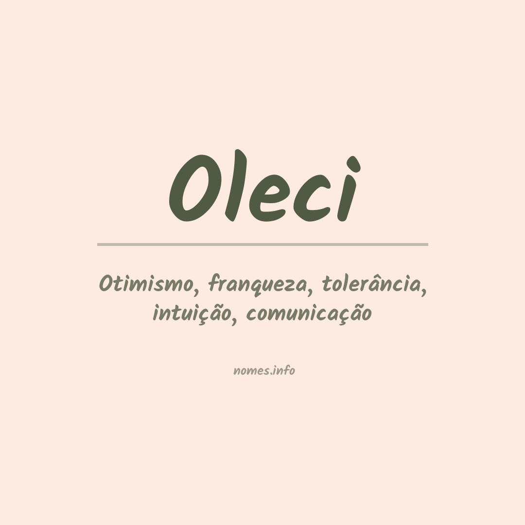 Significado do nome Oleci