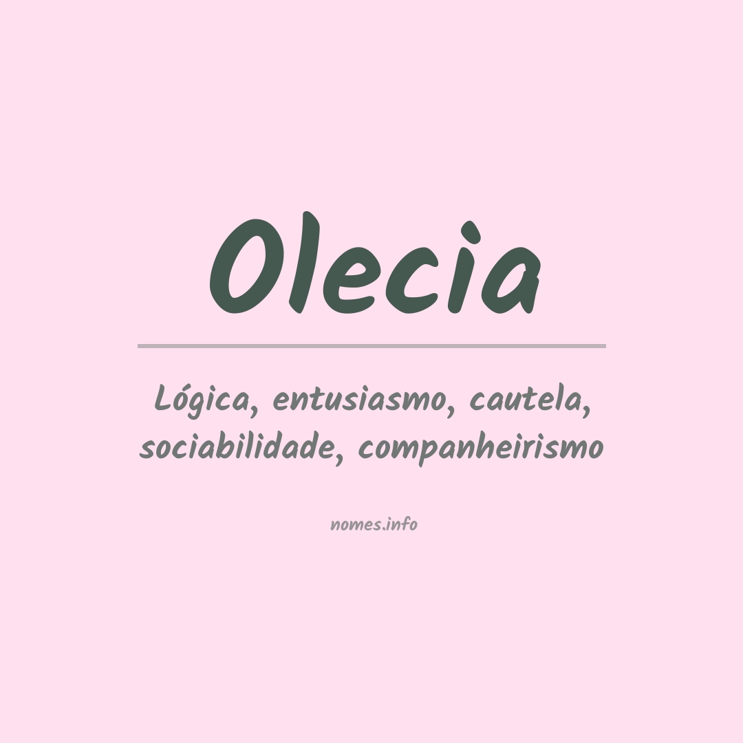 Significado do nome Olecia