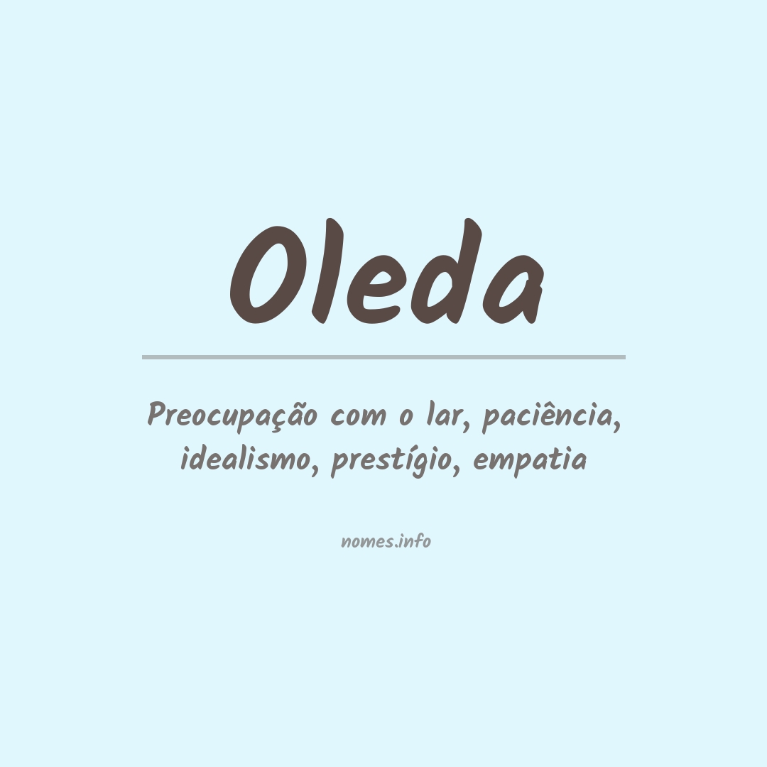 Significado do nome Oleda