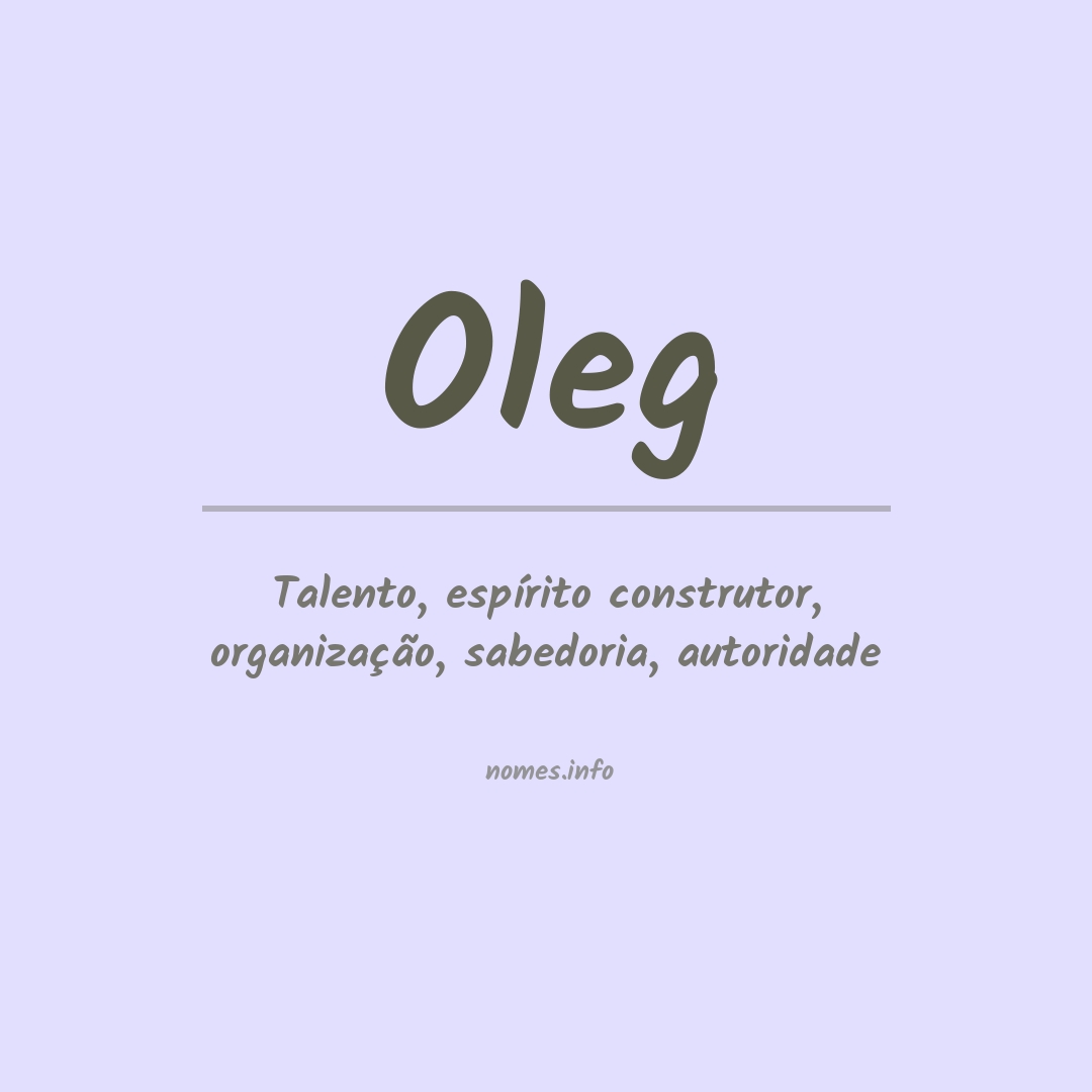 Significado do nome Oleg