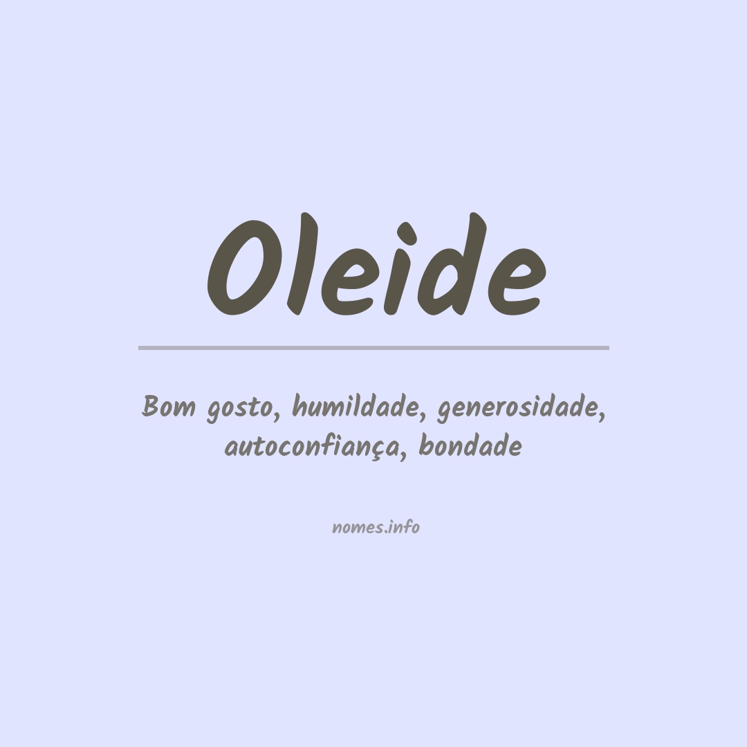 Significado do nome Oleide