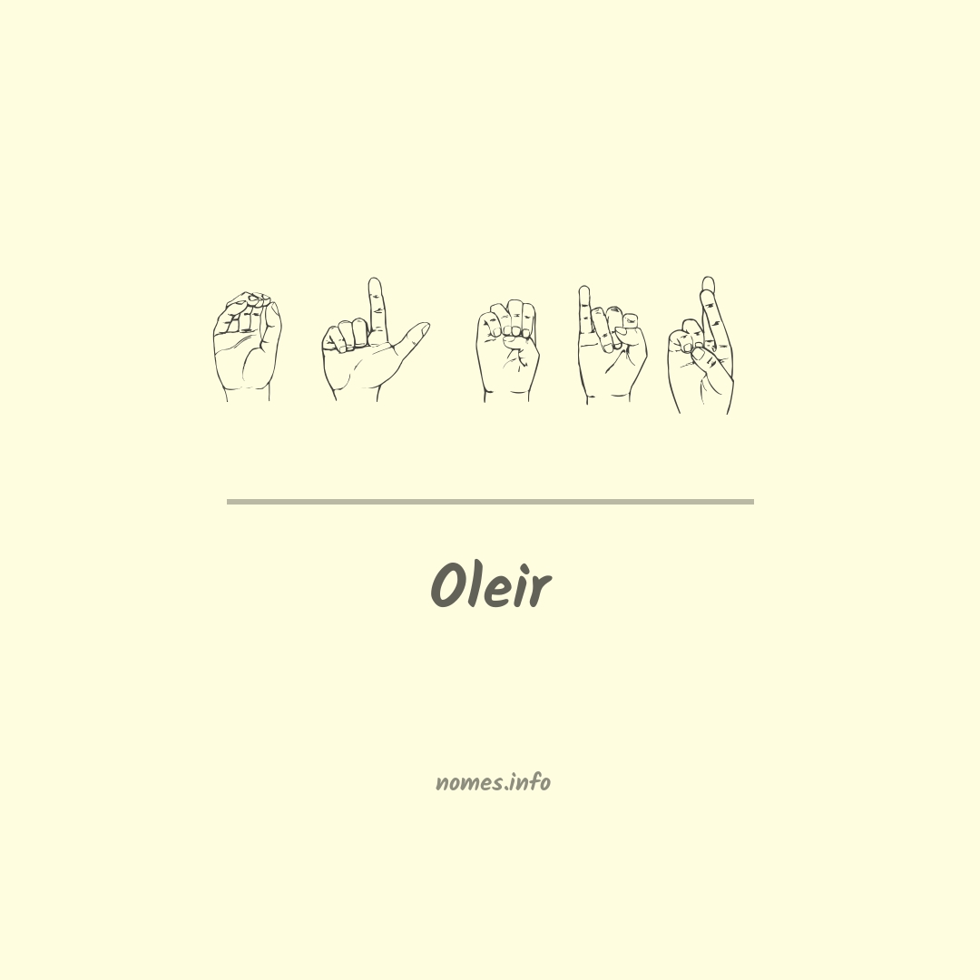 Oleir em Libras