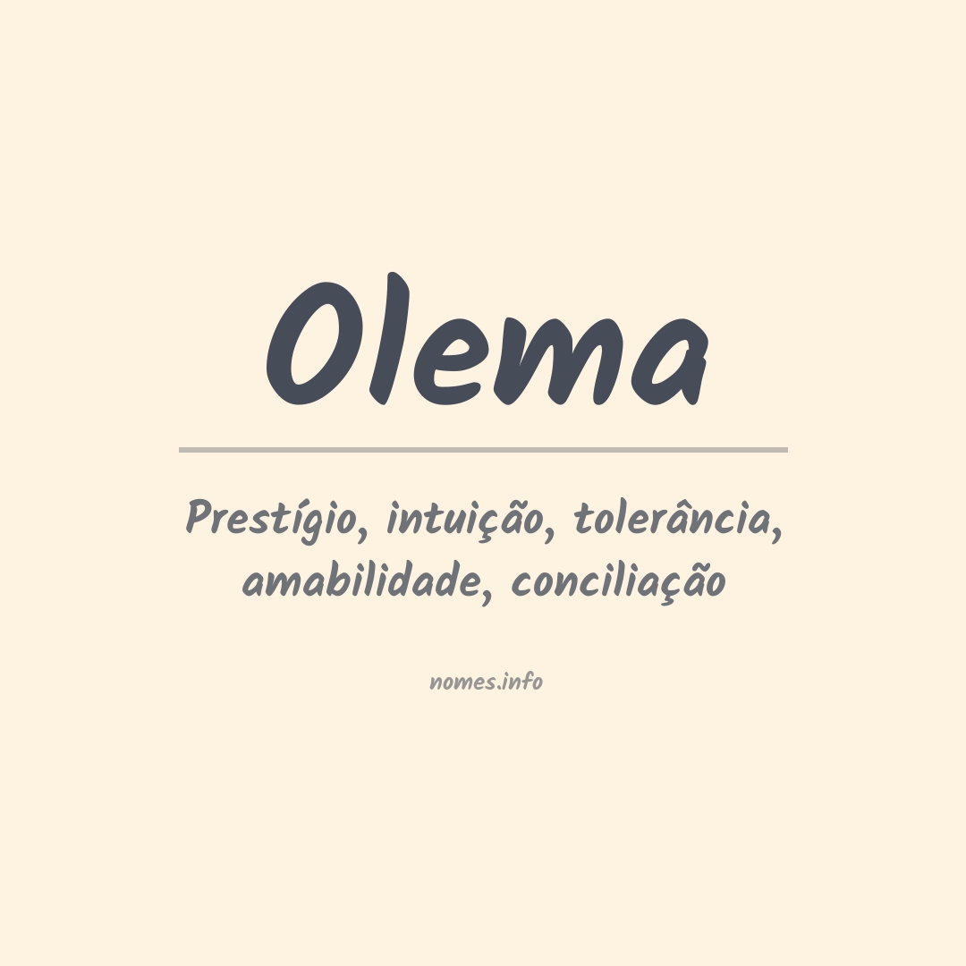 Significado do nome Olema