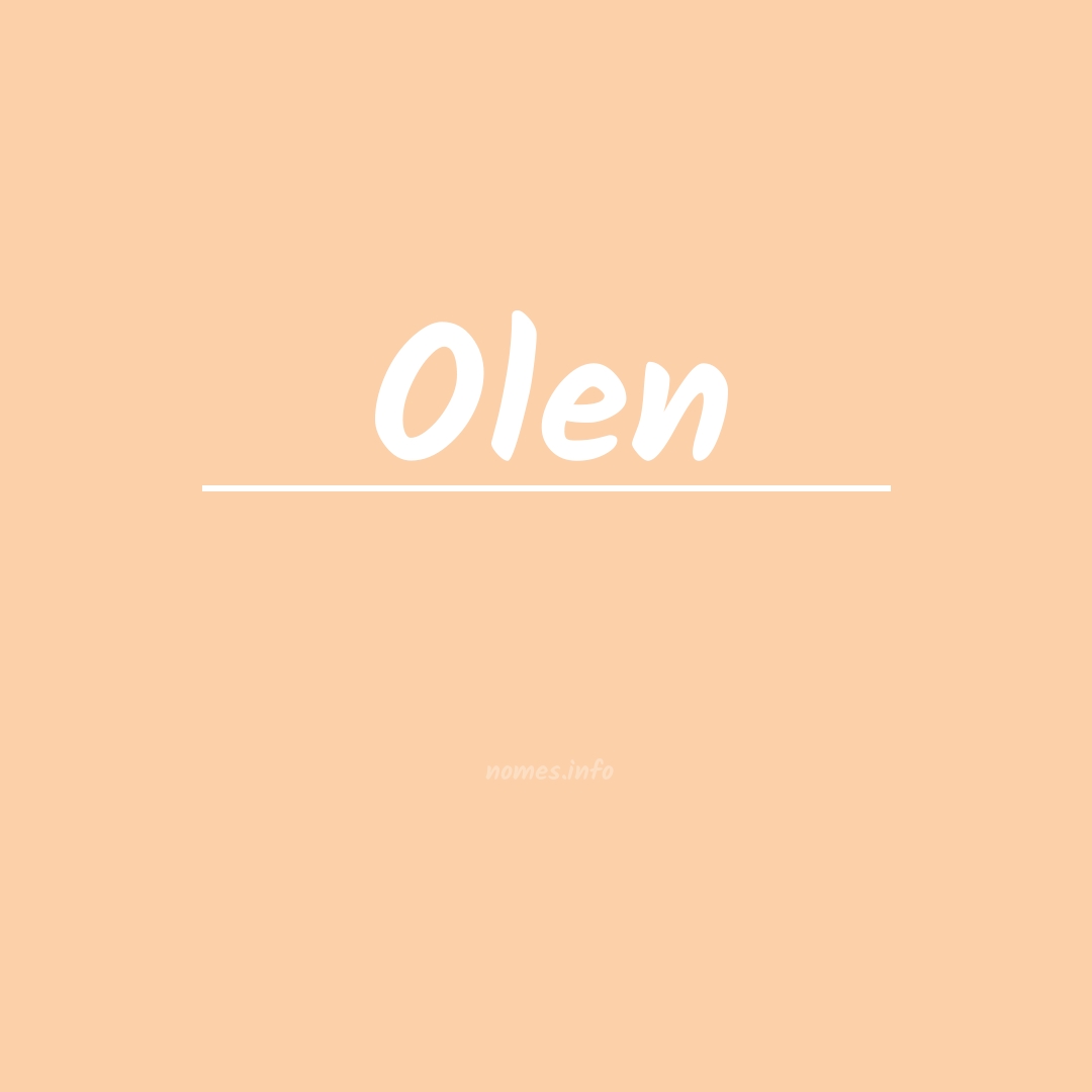 Significado do nome Olen