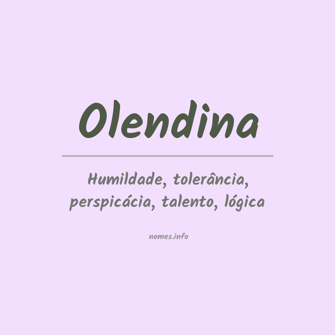 Significado do nome Olendina