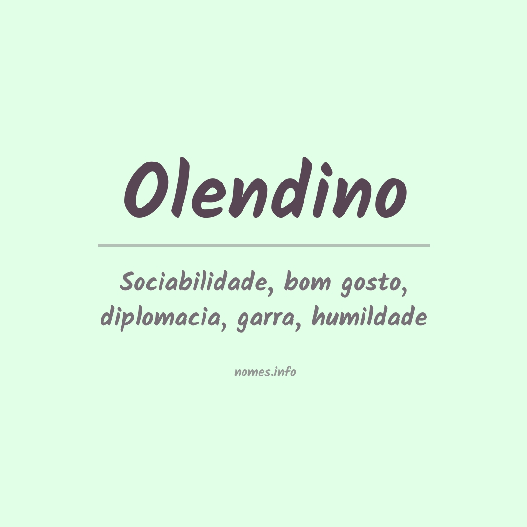 Significado do nome Olendino