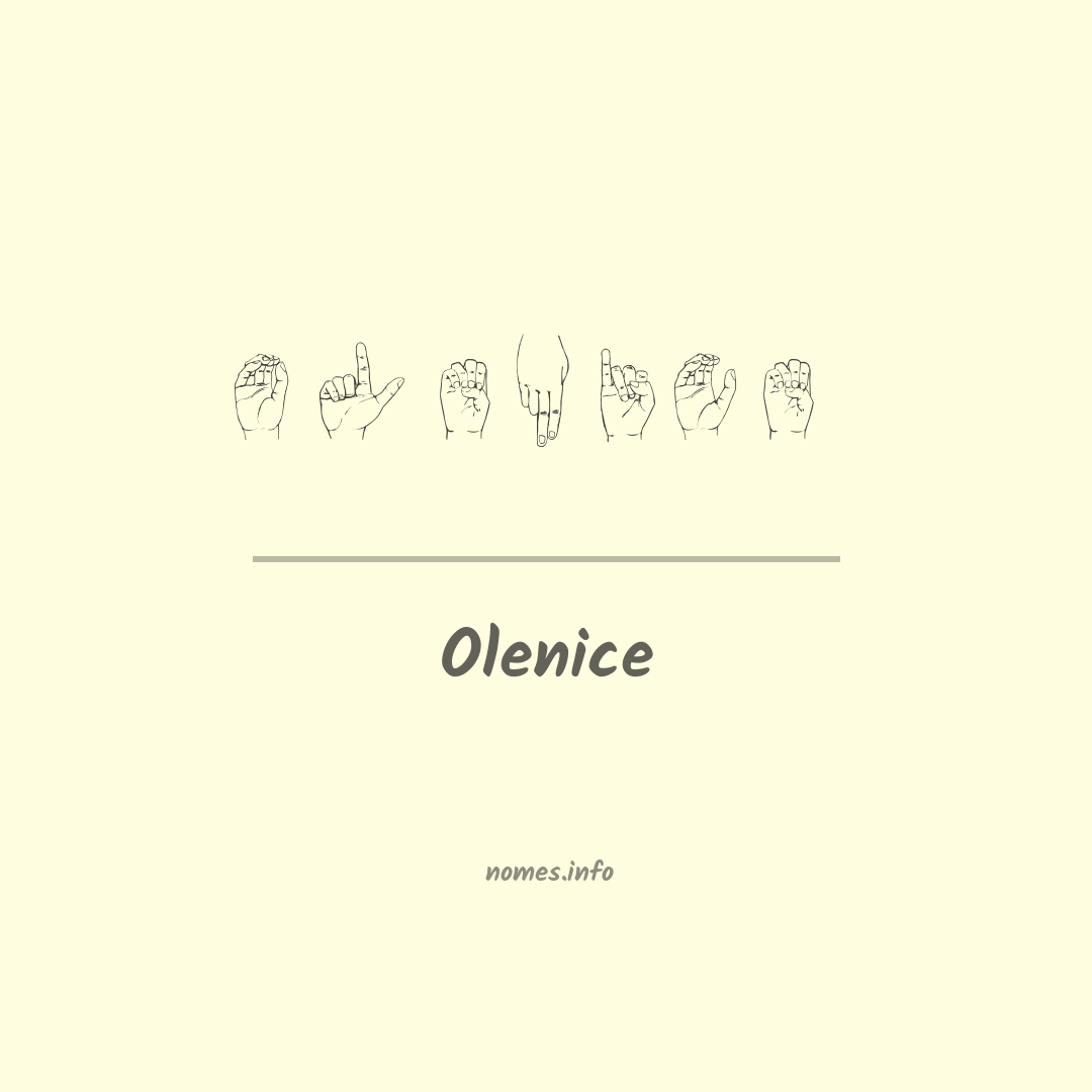 Olenice em Libras