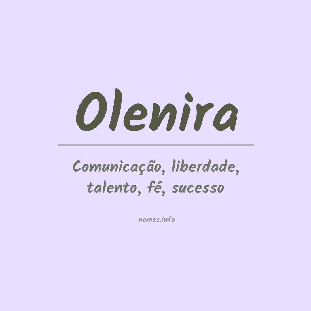 Significado do nome Olenira