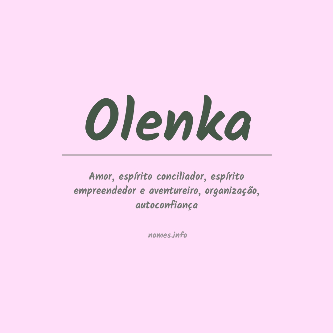 Significado do nome Olenka