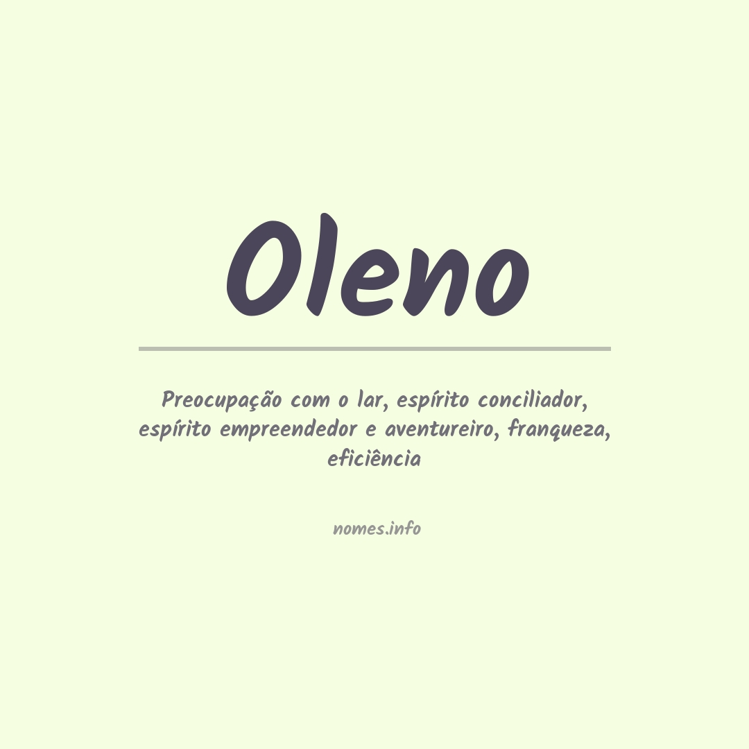 Significado do nome Oleno