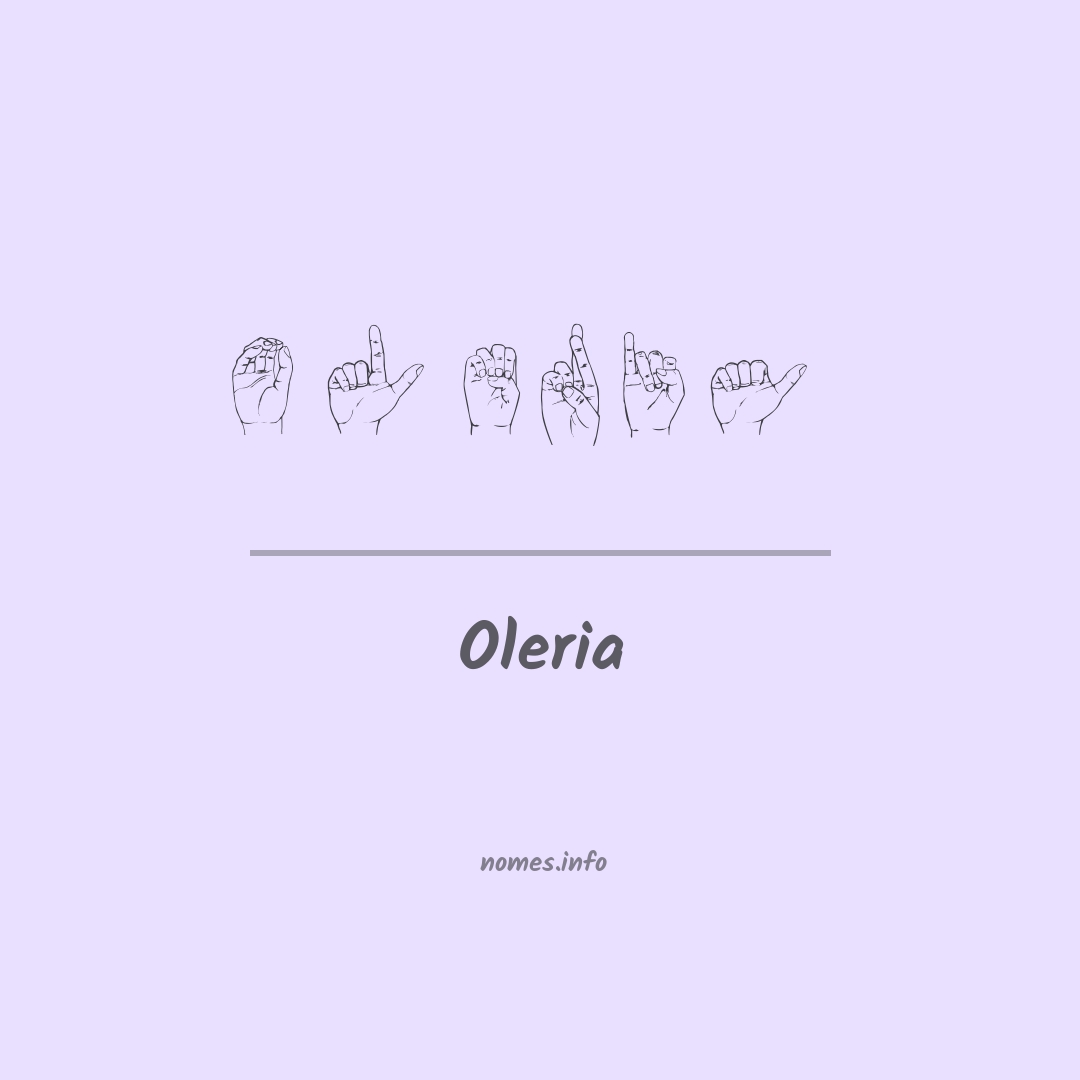 Oleria em Libras