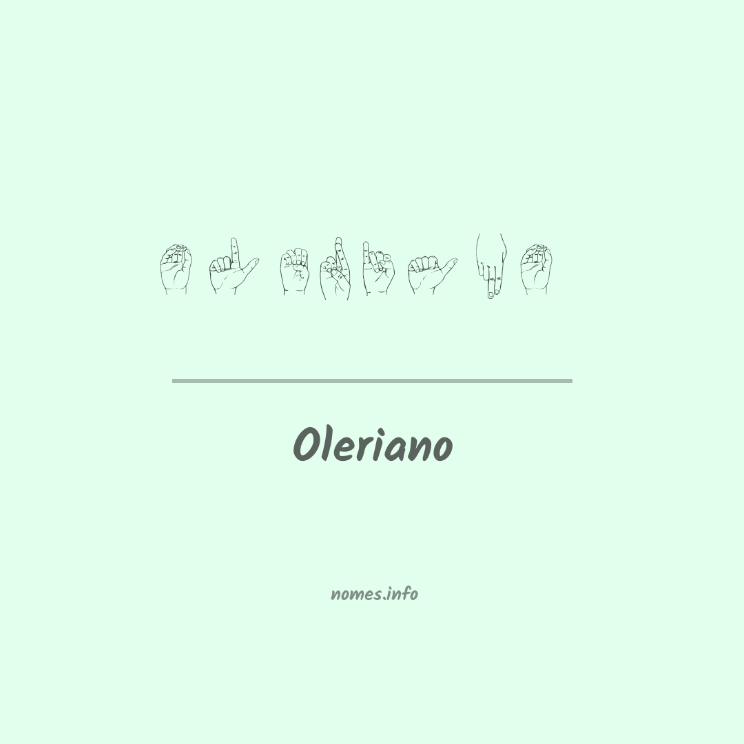 Oleriano em Libras